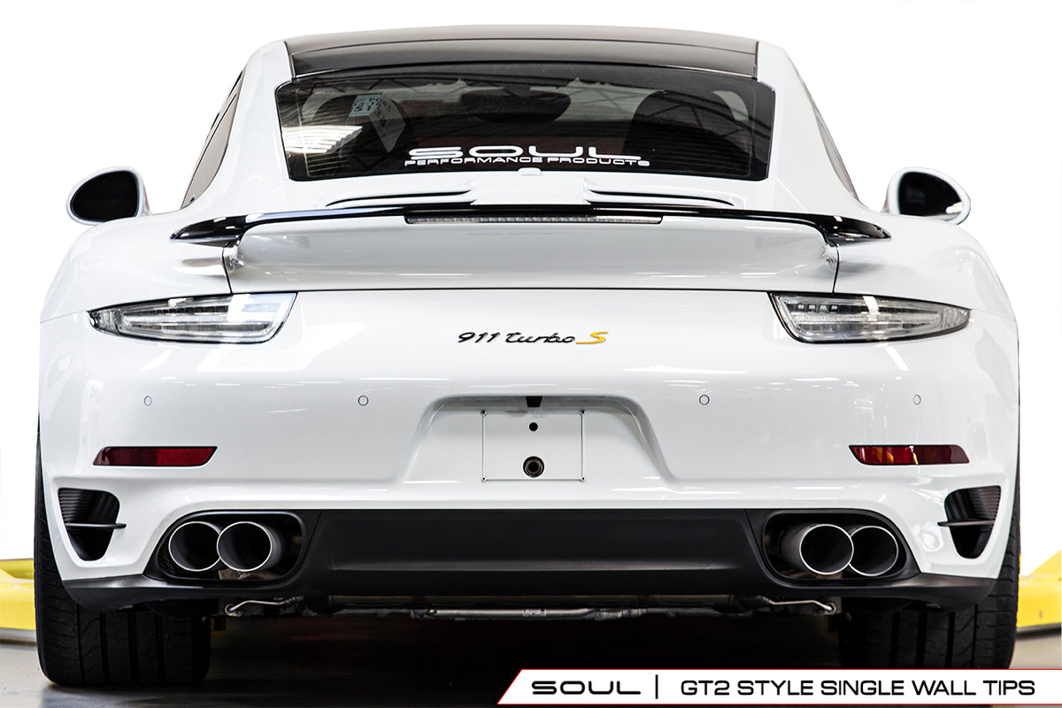 SOUL Porsche 991 Turbo Bolt On Exhaust Tips
