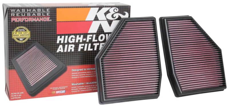 K&N 18-19 BMW M5 V8 4.4L F/I Turbo Replacement Air Filter (Two Per Box) - 33-3128