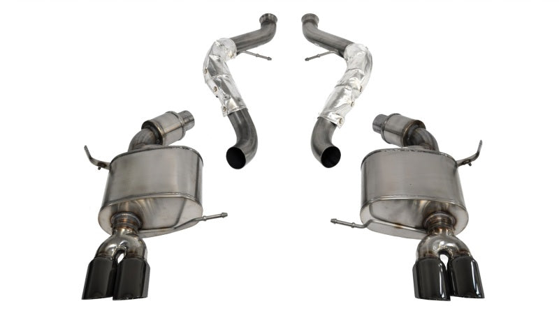 Corsa 2008-2012 BMW M3 Convertible E93 Black Sport Cat-Back Exhaust - 14568BLK