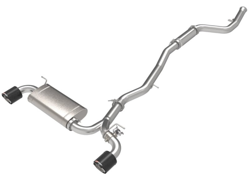 aFe POWER Takeda 2021 Toyota Supra 2.0L (t) 2.5in-3in 304 SS CB Exhaust w/ Carbon Tips - 49-36050-C