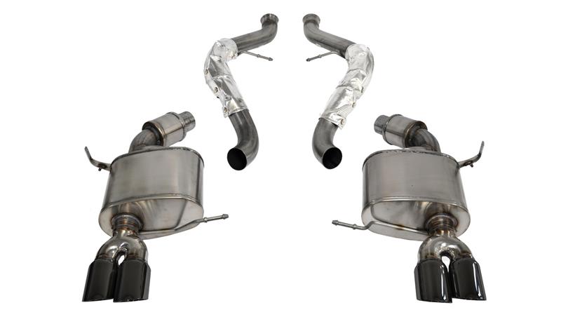 Corsa 2008-2012 BMW M3 Convertible E93 Black Sport Cat-Back Exhaust - 14568BLK