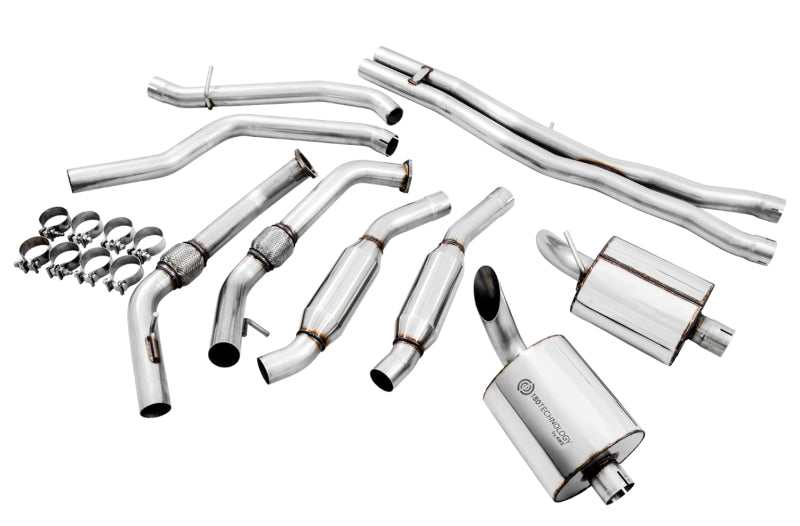 AWE Tuning Audi B9 SQ5 Resonated Touring Edition Cat-Back Exhaust - No Tips (Turn Downs) - 3015-31016