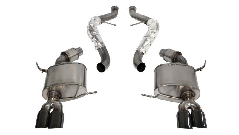 Corsa 2008-2012 BMW M3 Convertible E93 Black Sport Cat-Back Exhaust - 14568BLK