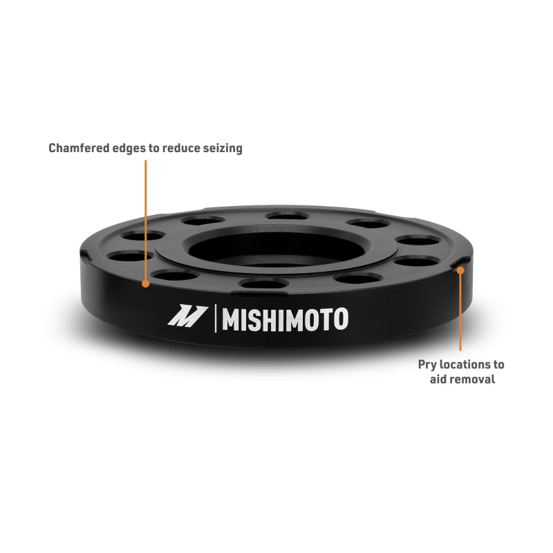Mishimoto Wheel Spacers - 5x120 - 72.6 - 20 - M14 - Black - MMWS-014-200BK