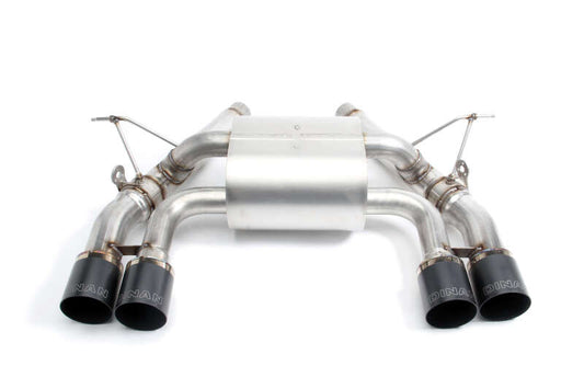 Dinan 15-20 BMW M3/M4 (F80/F82/F83) Free Flow Axleback Exhaust System - Black Tips - D660-0050-BLK