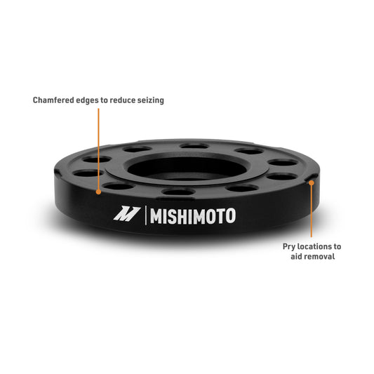 Mishimoto Wheel Spacers - 5x120 - 72.6 - 15 - M14 - Black - MMWS-014-150BK