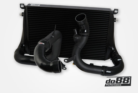 do88 VAG 2.0T EA888 Gen4 (300+hp) BigPack Intercooler Kit w/Black Hoses - BIG-340-1-S