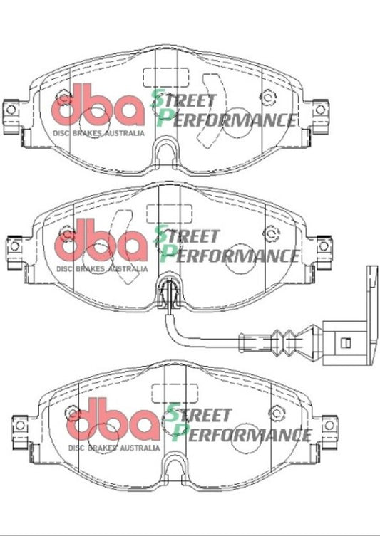 DBA 15-19 Audi A3 (w/288mm Front Rotor) SP Performance Front Brake Pads - DB2383SP