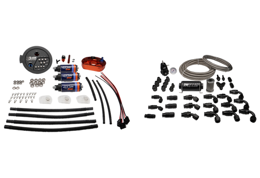 DeatschWerks A90 Supra/G8X BMW M3/M4 X3 Module w/ Triple DW420 Pumps and PTFE Return Plumbing Kit - 9-423-627-7080