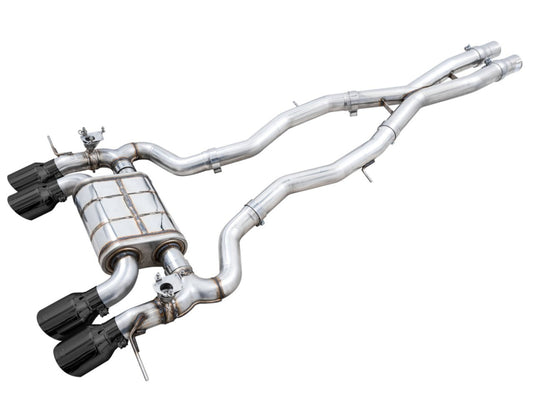 AWE Tuning SwitchPath Cat-Back Exhaust for BMW G8X M3/M4 - Diamond Black Tips - 3025-42480