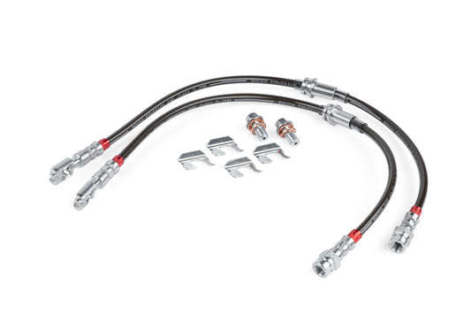 APR 15-20 Audi A3/A3 Quattro/S3/15-24 VW Golf R Braided Stainless Steel Brake Line Set - Front - BRK00050