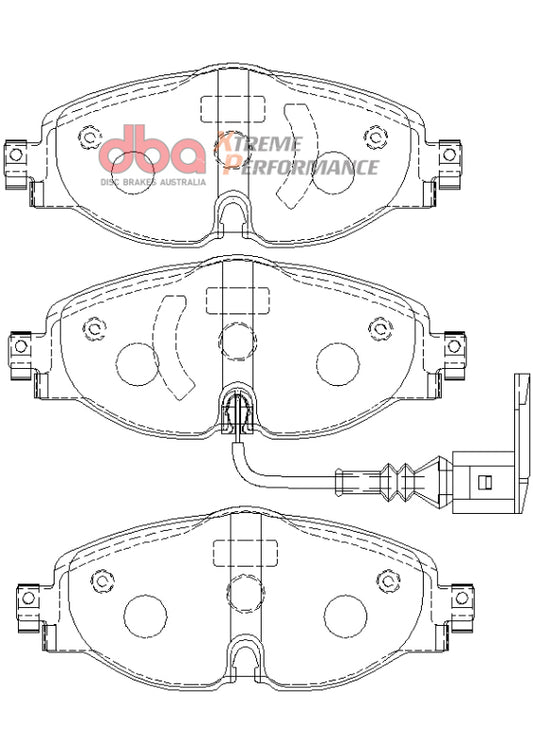 DBA 15-19 Audi A3 (w/288mm Front Rotor) XP Performance Front Brake Pads - DB2383XP