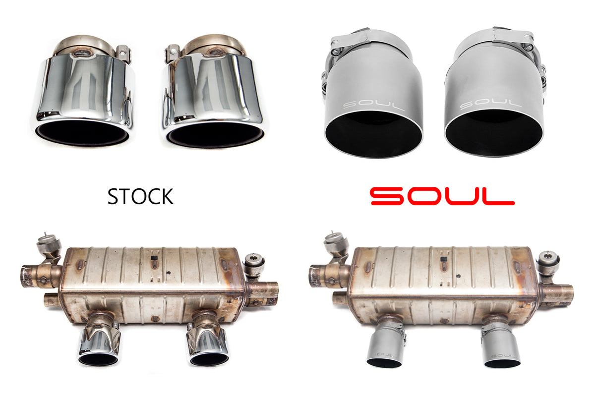 SOUL Porsche 991.2 Carrera (with PSE) Bolt On Exhaust Tips
