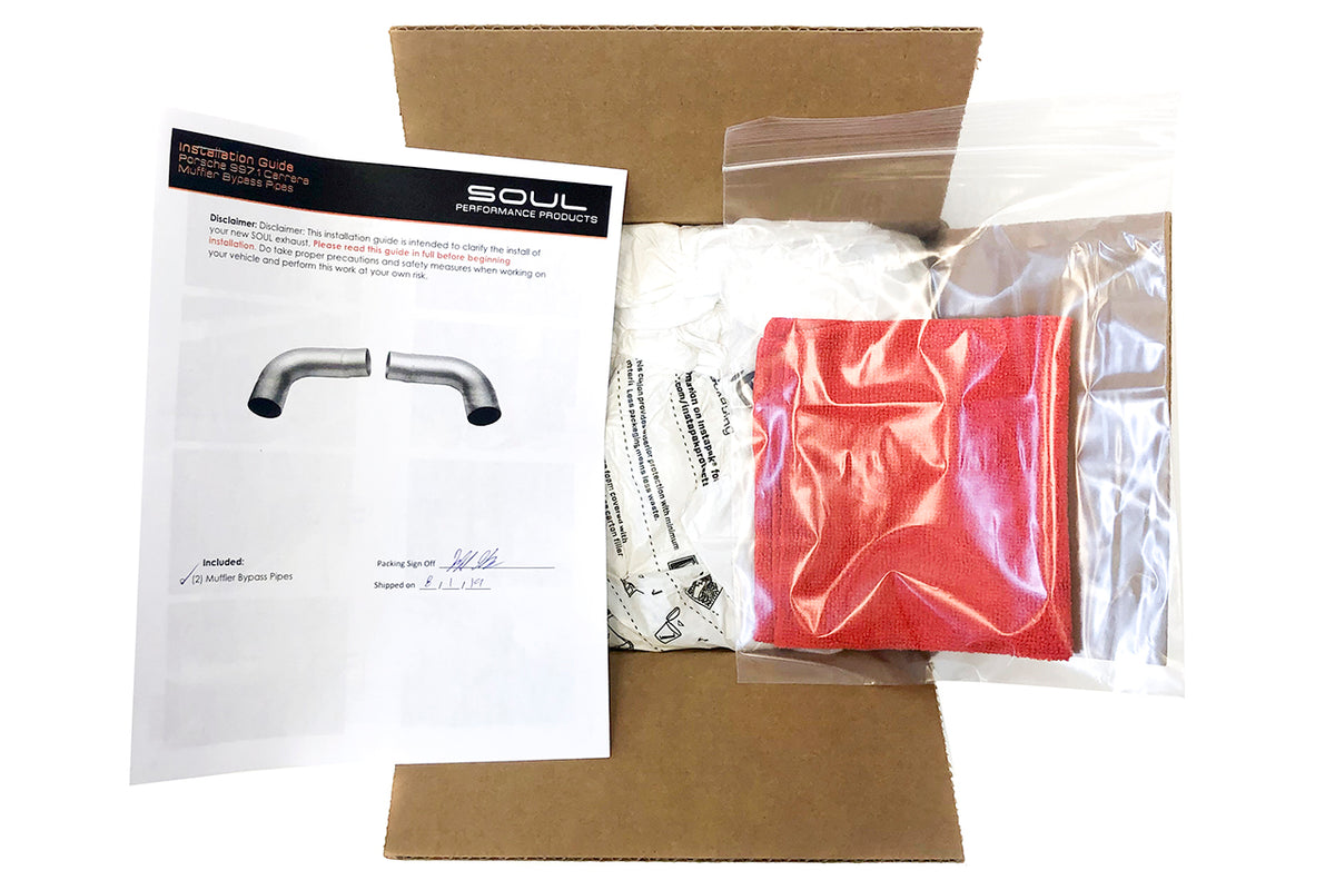SOUL Porsche 997.1 Carrera Muffler Bypass Pipes