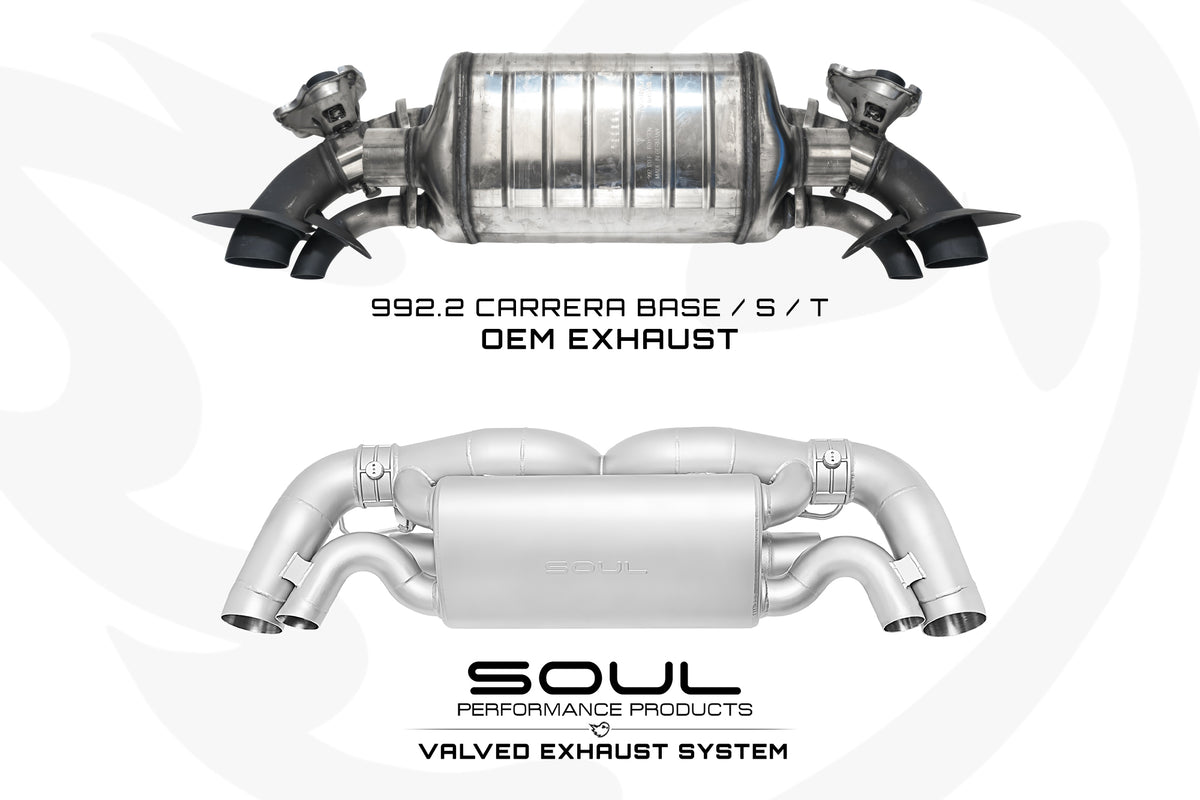 SOUL Porsche 992.2 Carrera (Base / T / S) Valved Exhaust System