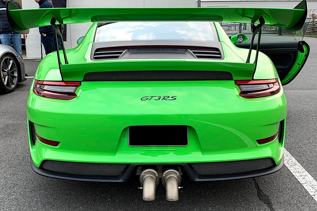 SOUL Porsche 991 GT3 / GT3 RS Bolt-On Resonated Turn Down Exhaust Tips