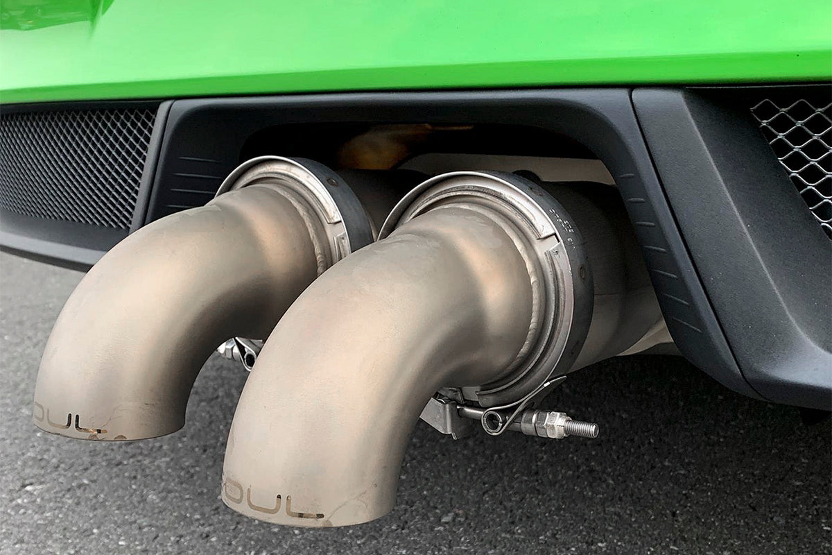 SOUL Porsche 991 GT3 / GT3 RS Bolt-On Resonated Turn Down Exhaust Tips