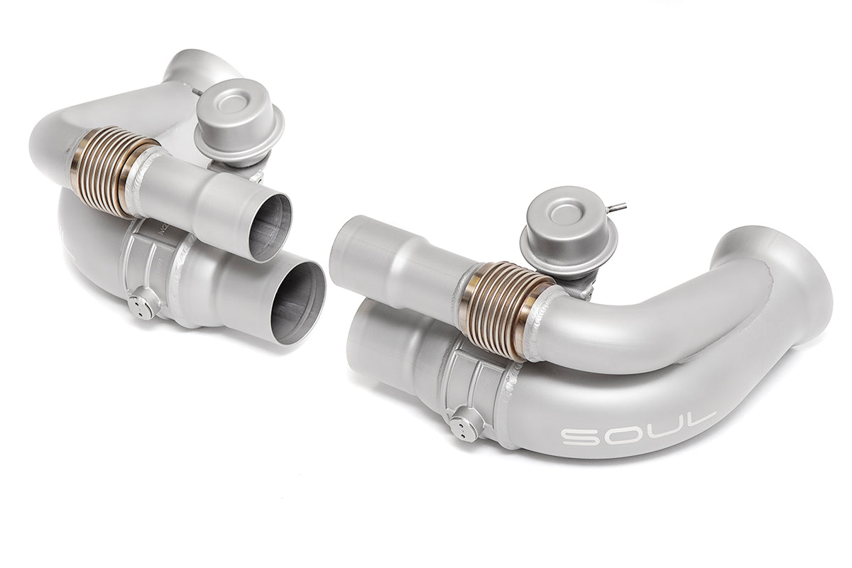 SOUL Porsche 991 GT3 / GT3 RS / 911R Valved Side Muffler Bypass Pipes