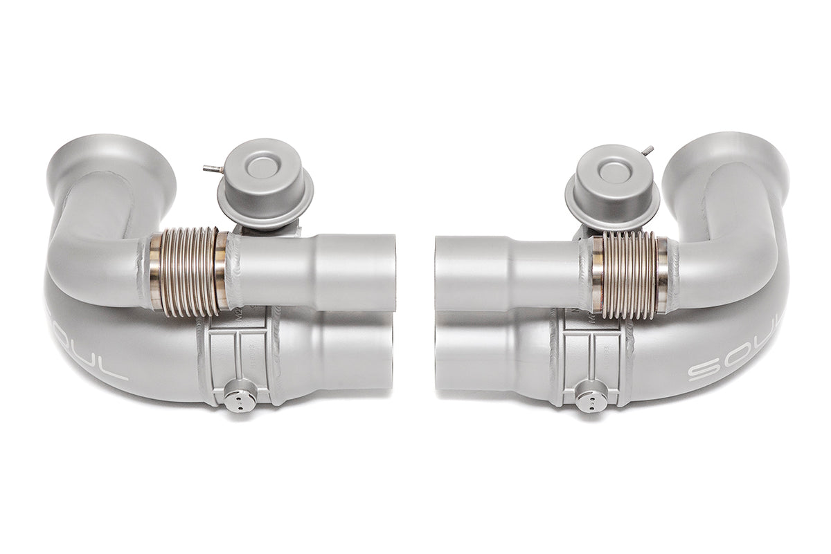 SOUL Porsche 991 GT3 / GT3 RS / 911R Valved Side Muffler Bypass Pipes