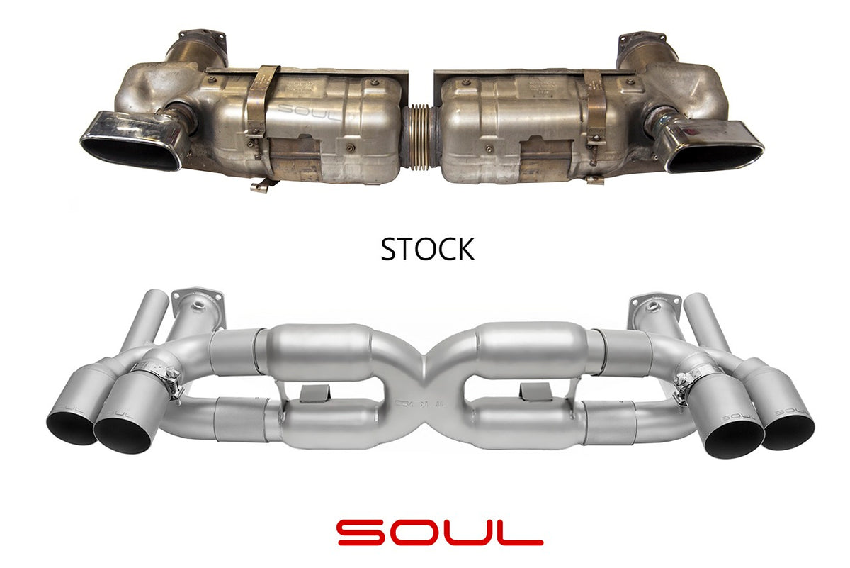 SOUL Porsche 997.1 Turbo Competition X-Pipe Exhaust System