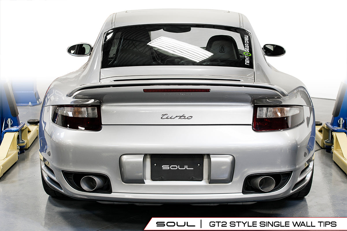 SOUL Porsche 997.1 Turbo GT2 Style Bolt On Exhaust Tips