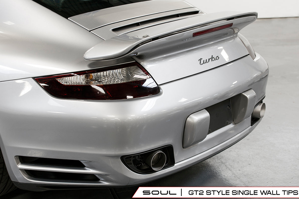 SOUL Porsche 997.1 Turbo GT2 Style Bolt On Exhaust Tips