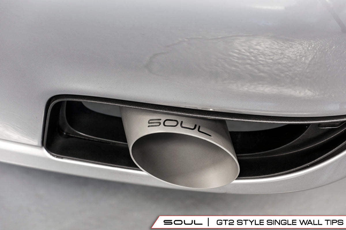SOUL Porsche 997.1 Turbo GT2 Style Bolt On Exhaust Tips