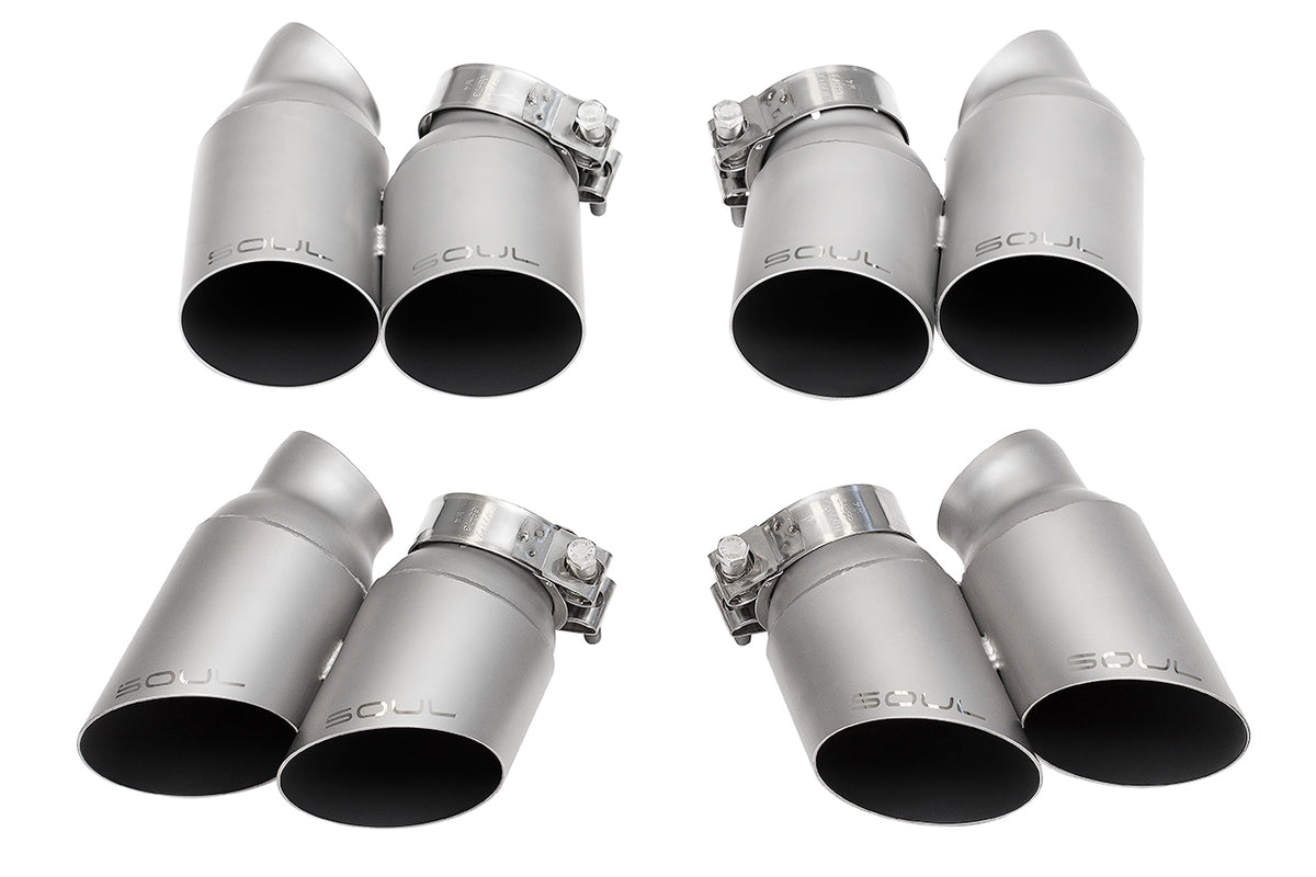 SOUL Porsche 991 Turbo Bolt On Exhaust Tips