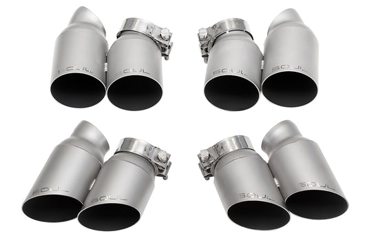 SOUL Porsche 991 Turbo Bolt On Exhaust Tips