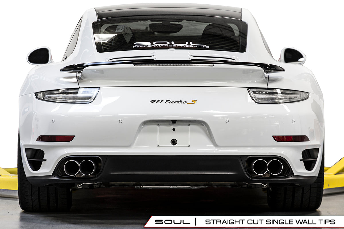 SOUL Porsche 991 Turbo Bolt On Exhaust Tips