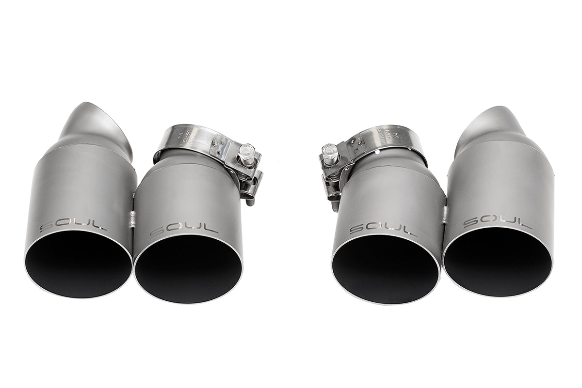 SOUL Porsche 991 Turbo Bolt On Exhaust Tips