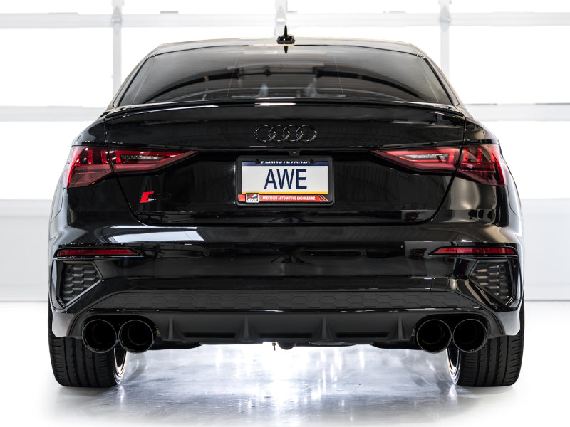 AWE Tuning 22-24 Audi 8Y S3 Touring Edition Exhaust - Diamond Black Tips - 3015-43897