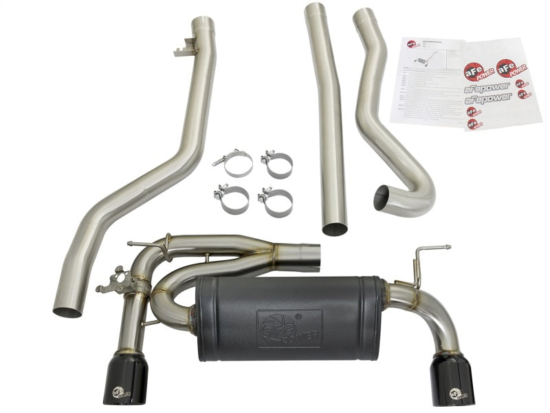 aFe MACH Force XP Exhausts Cat-Back SS 16-17 BMW 340i/iX 440i/iX (F3X) L6-3.0L (B58) w/Black Tips - 49-36334-B