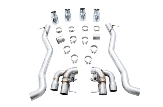 AWE Tuning 18-19 BMW M5 (F90) 4.4T AWD SwitchPath Axle-Back Exhaust - Chrome Silver Tips - 3025-42061